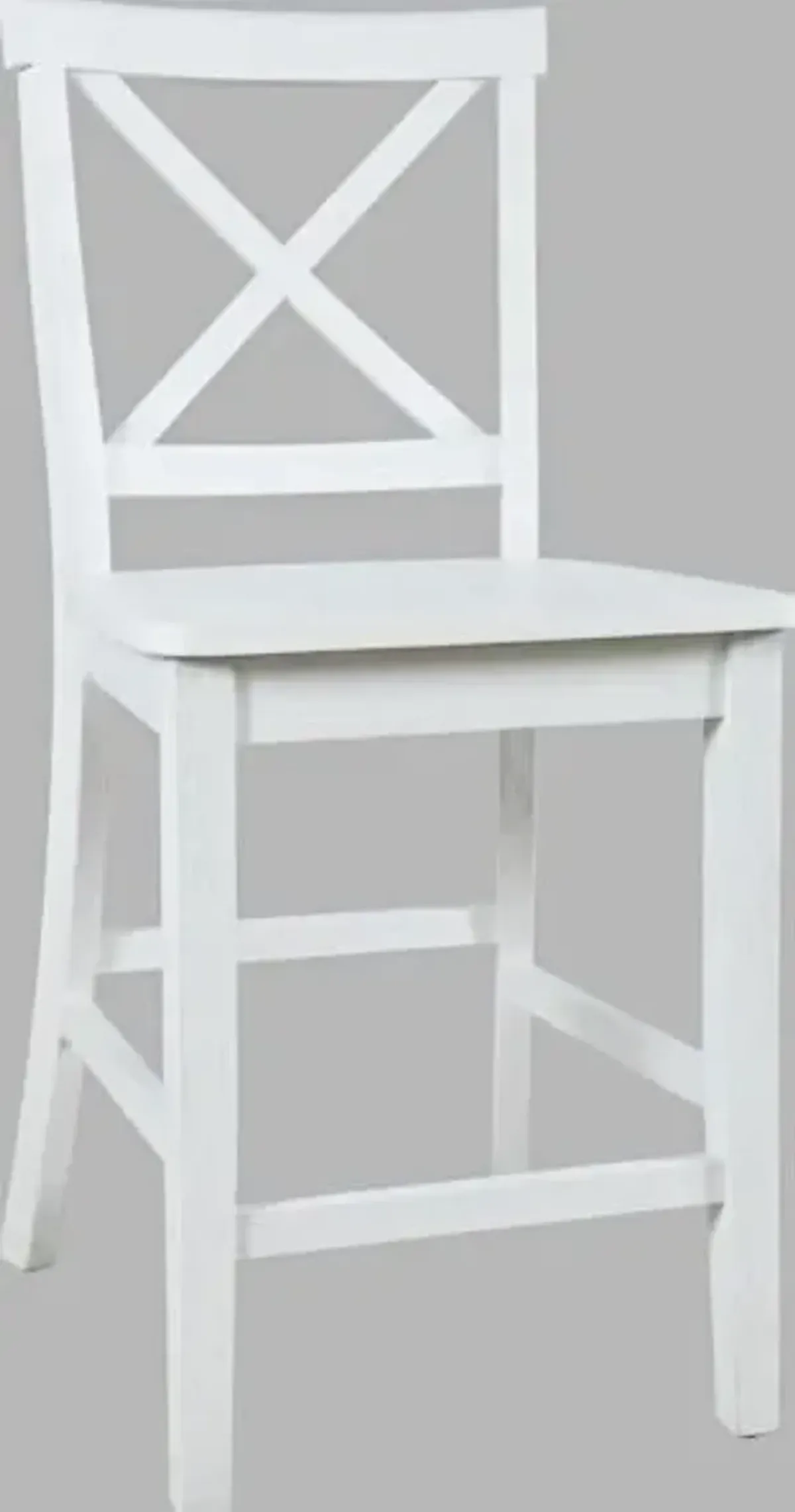 Jofran Eastern Tides X-Back Counter Stool Blanc