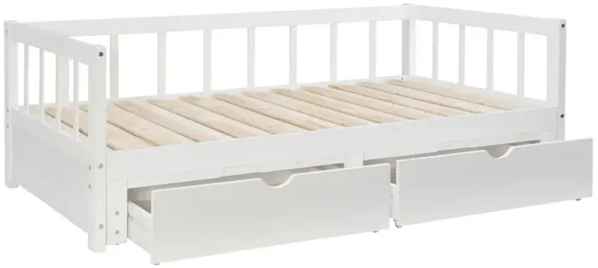 Powell Hadley Storage Trundle White Daybed