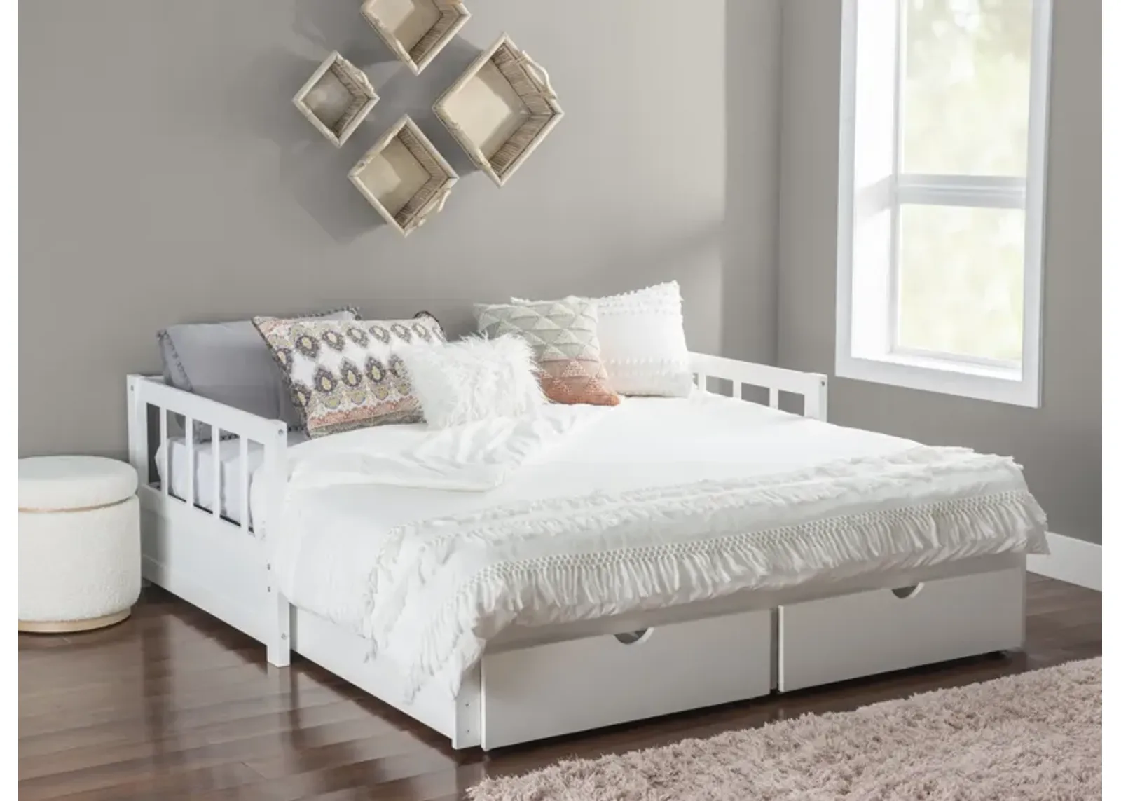 Powell Hadley Storage Trundle White Daybed