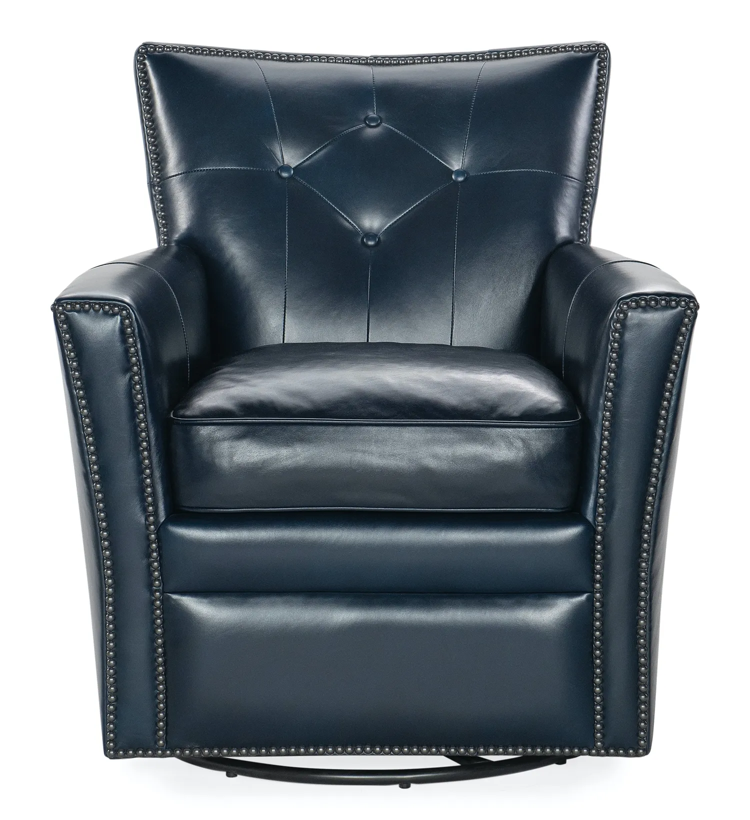 EMPIRE STATE HAMPTONS SWIVEL CLUB LEATHER CHAIR