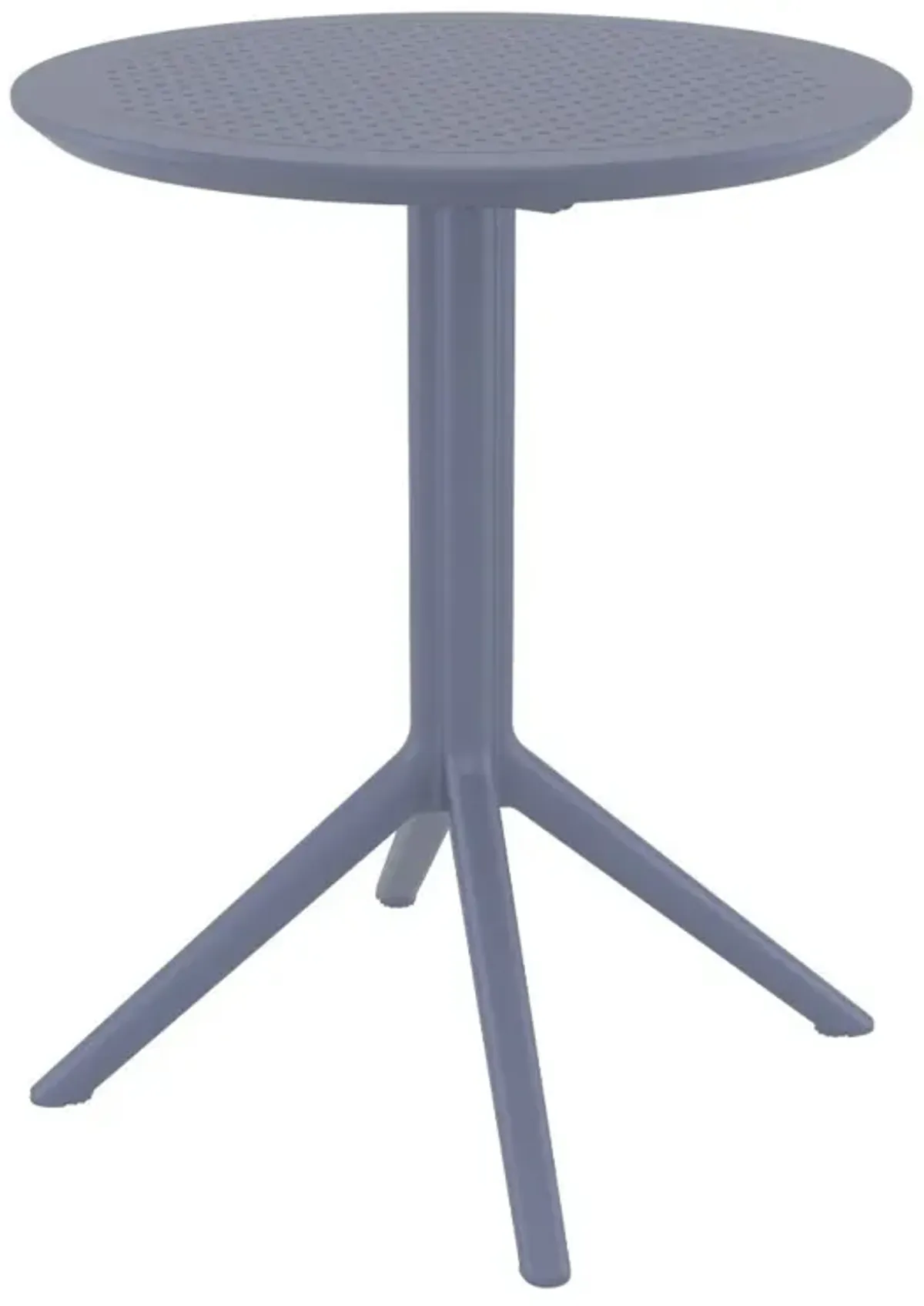 Compamia 24 Inch Outdoor Sky Round Folding Table Dark Gray