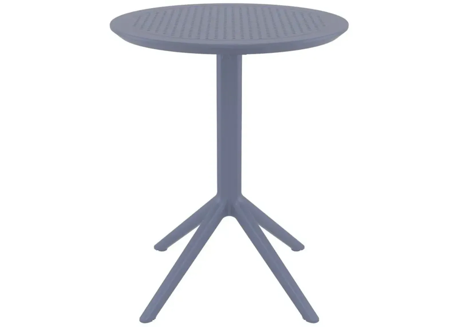 Compamia 24 Inch Outdoor Sky Round Folding Table Dark Gray