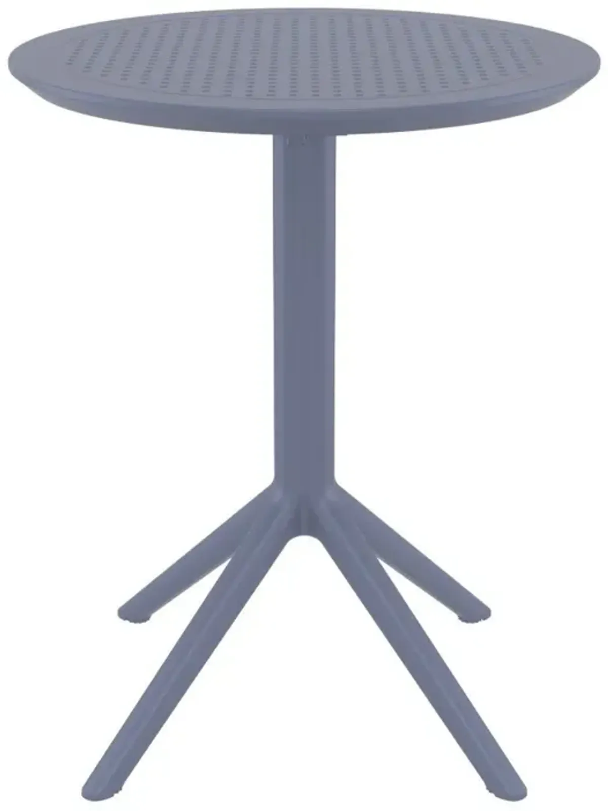 Compamia 24 Inch Outdoor Sky Round Folding Table Dark Gray