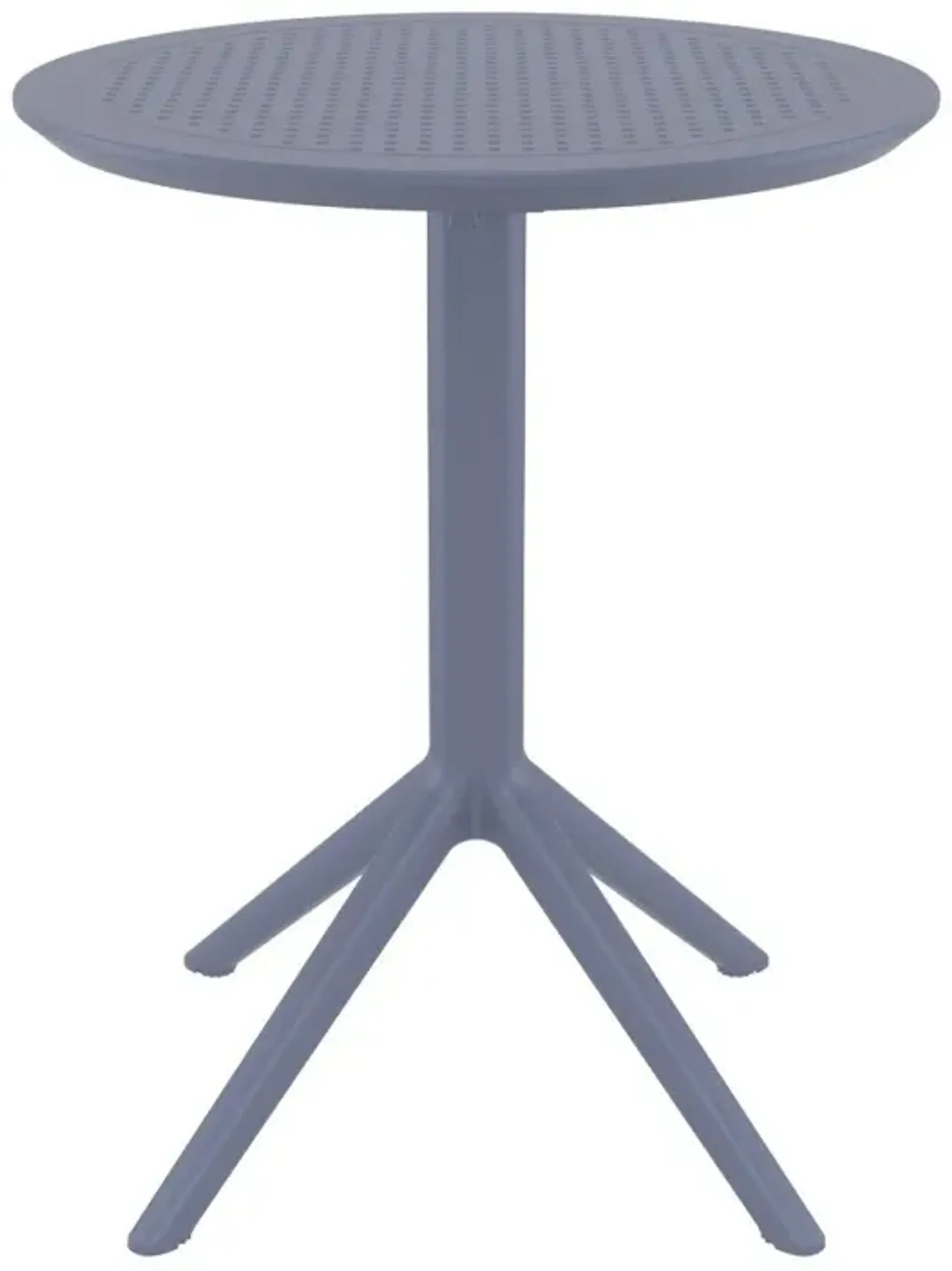 Compamia 24 Inch Outdoor Sky Round Folding Table Dark Gray