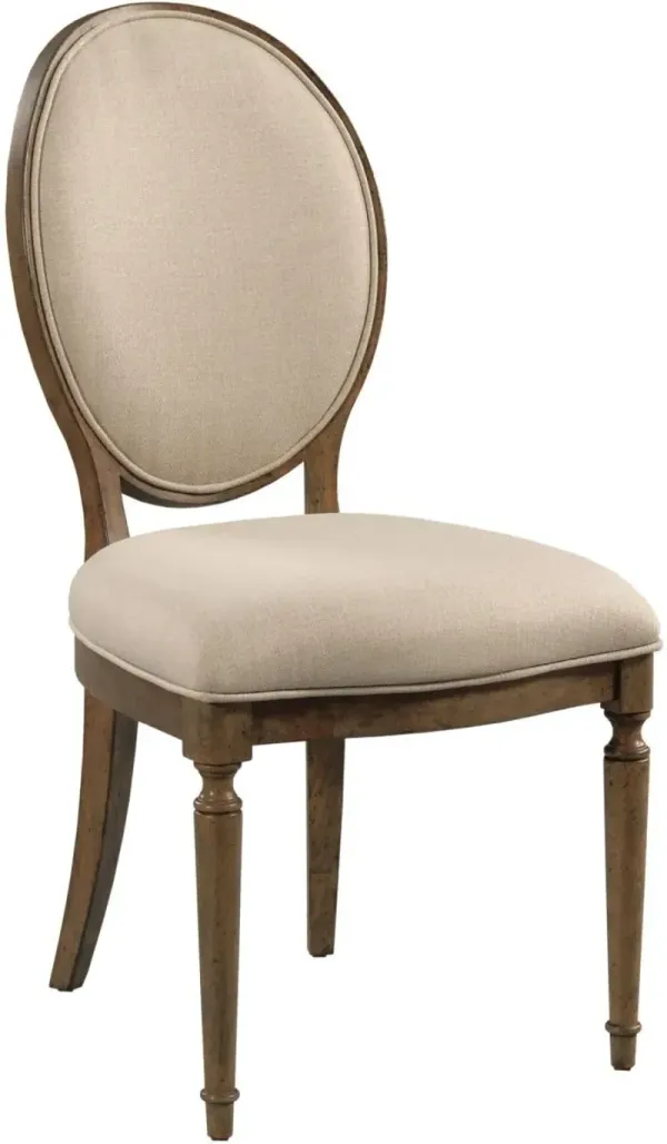 Kincaid Ansley Cecil Cinnamon Oval Back Upholstered Side Chair