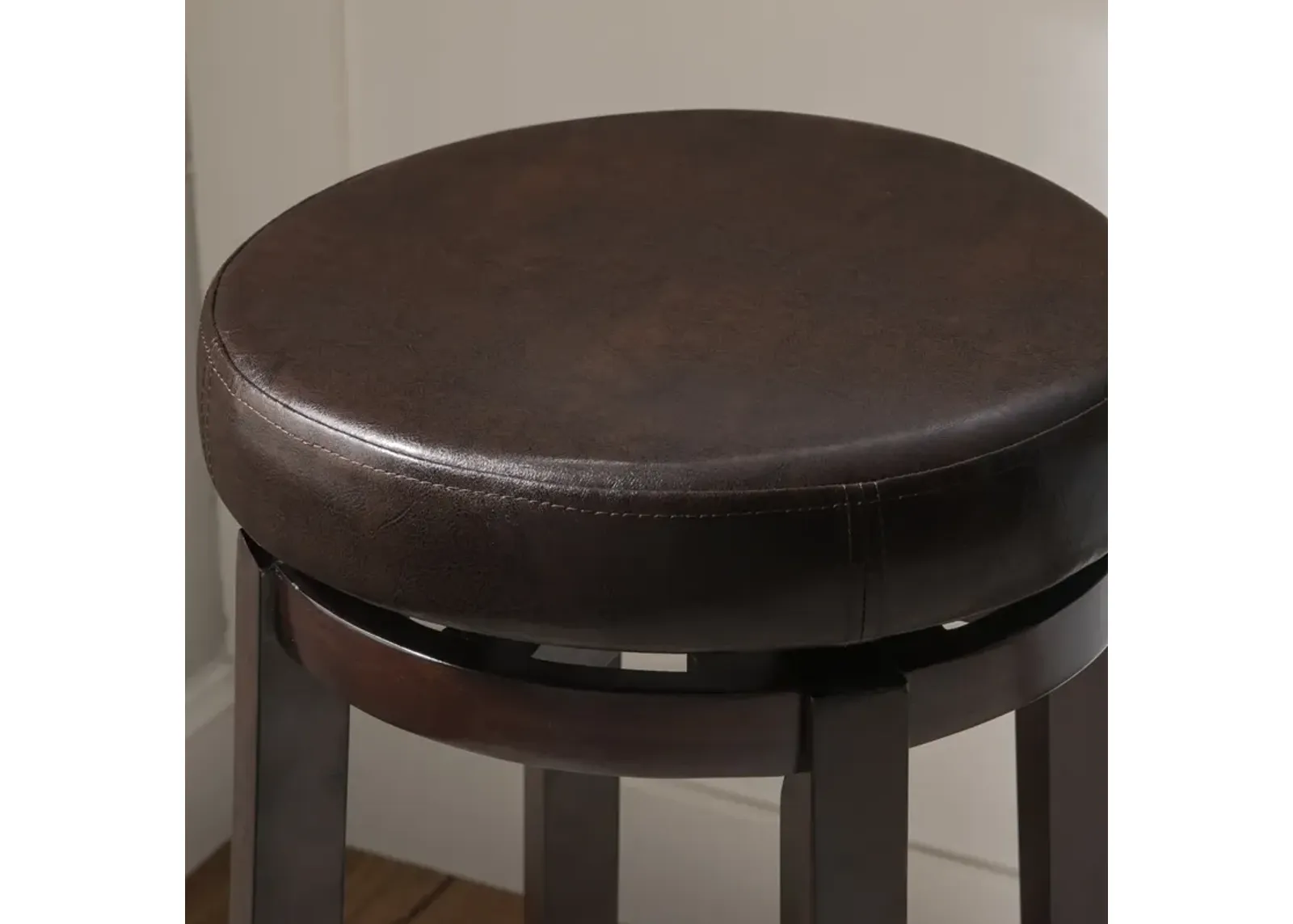 Linon 29 Inch Maya Brown Bar Stool