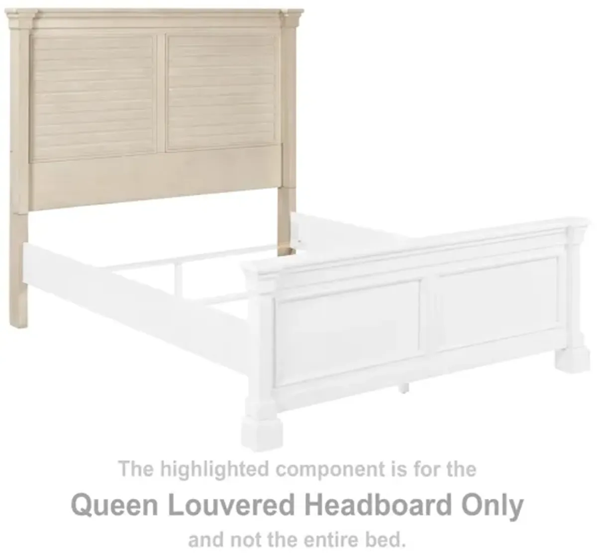 BOLANBURG QUEEN LOUVERED HEADBOARD ANTIQUE WHITE SIGNATURE DESIGN