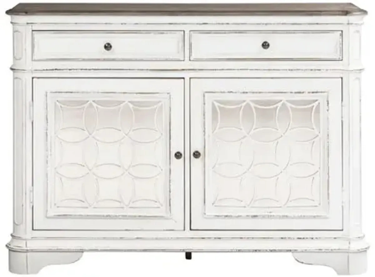 Liberty Furniture Magnolia Manor Antique White Buffet Chest