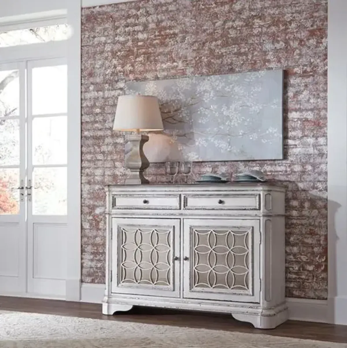 Liberty Furniture Magnolia Manor Antique White Buffet Chest