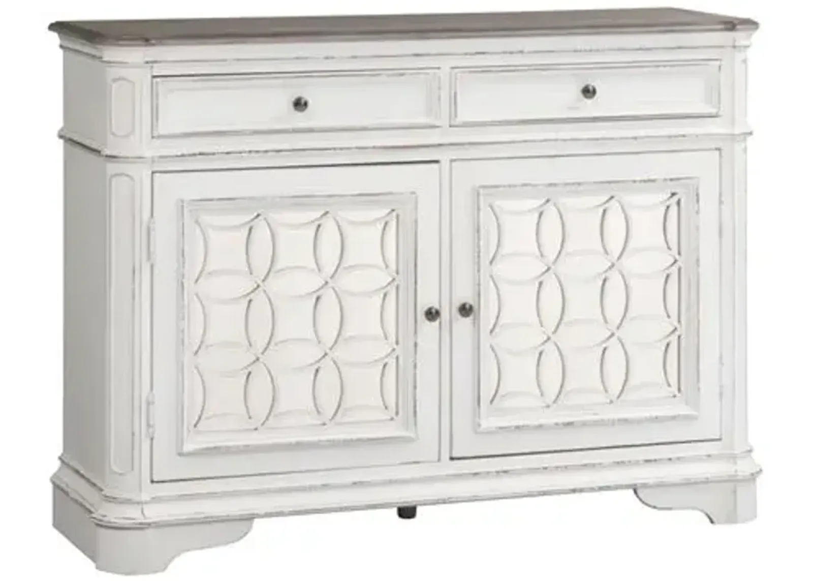 Liberty Furniture Magnolia Manor Antique White Buffet Chest