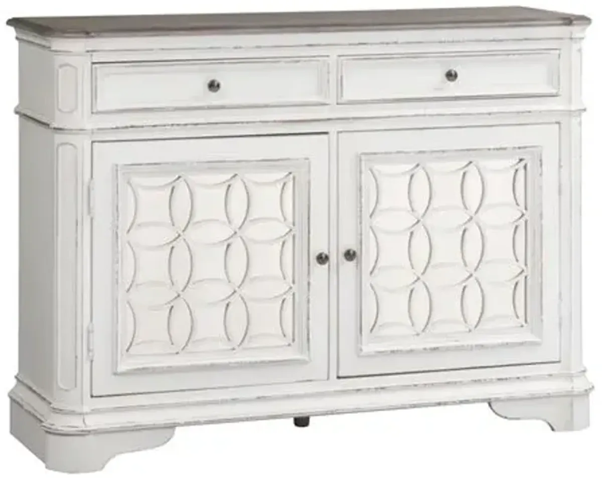 Liberty Furniture Magnolia Manor Antique White Buffet Chest