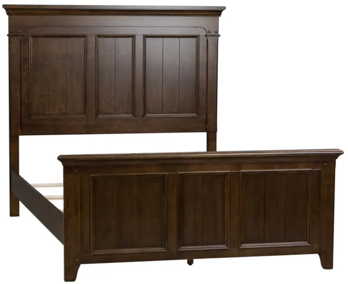 Liberty Furniture Complete King Bedroom Set Panel Bed, Dresser & Mirror Saddlebrook