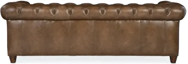 Hooker Furniture Chester Tufted Stationary Leather Sofa