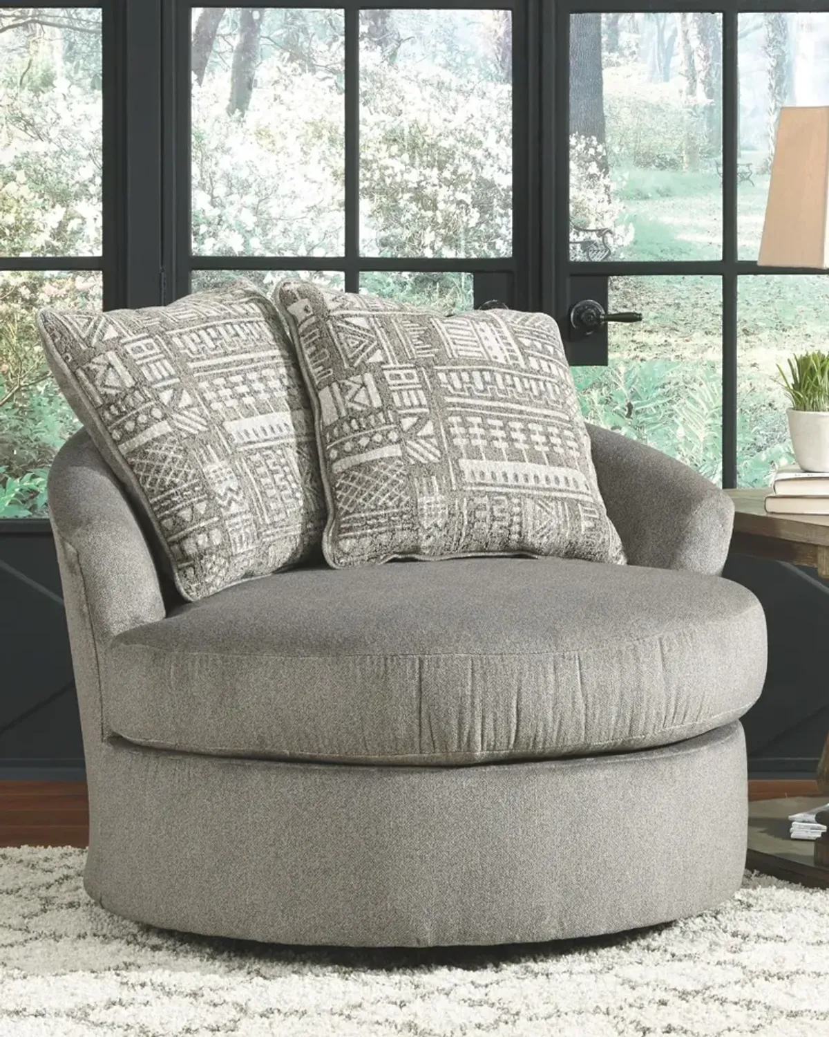 Ashley Soletren Ash Swivel Oversized Barrel Chair