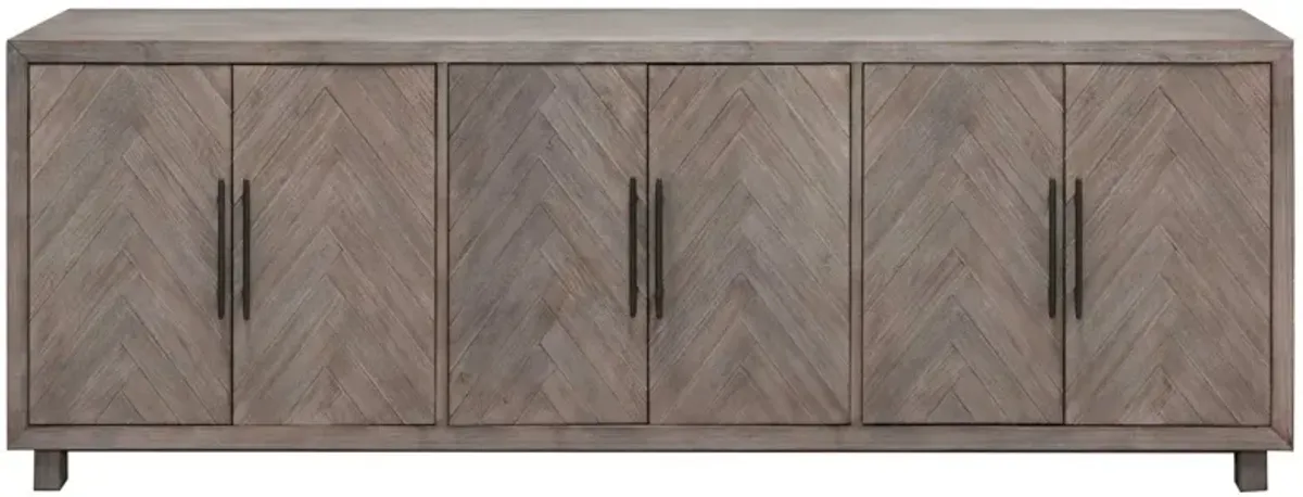 Martin Furniture Palisades 90 Inch 6-Door Entertainment TV Stand