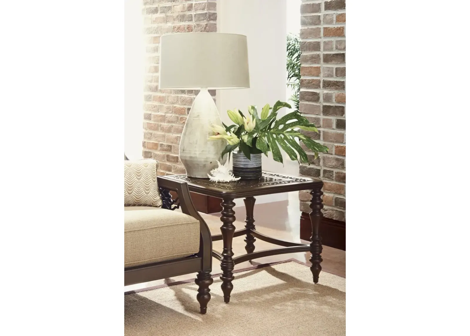 Tommy Bahama Outdoor by Lexington Royal Kahala Black Sands Square End Table