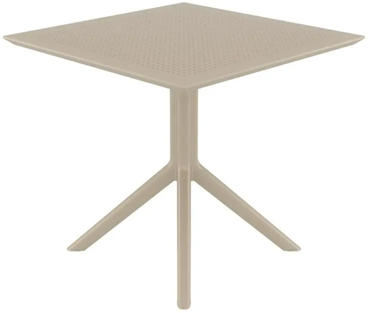 Compamia 31 Inch Outdoor Sky Square Dining Table Taupe