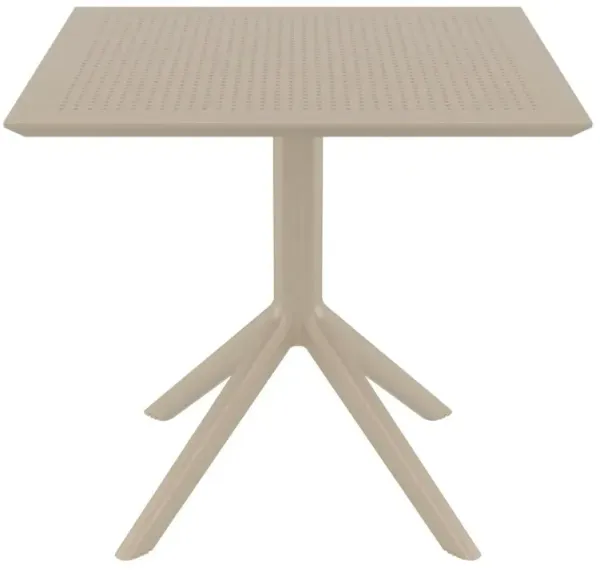 Compamia 31 Inch Outdoor Sky Square Dining Table Taupe
