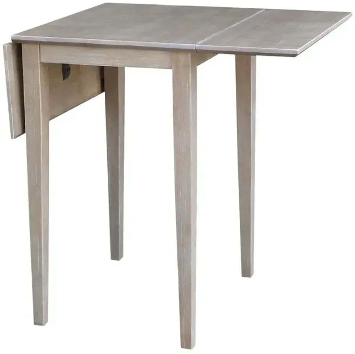 John Thomas Dining Essentials Small Drop Leaf Table in Taupe Gray