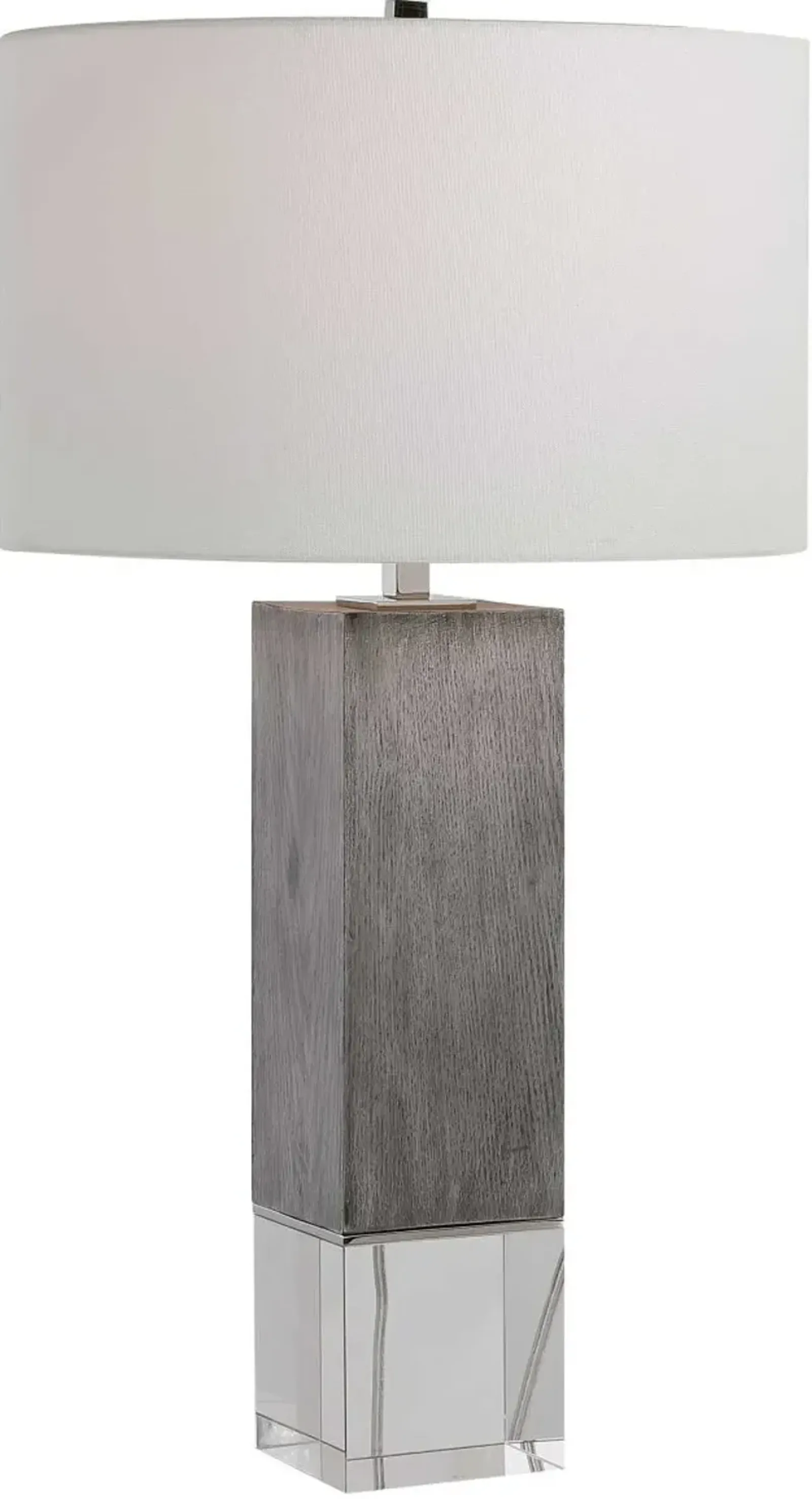 Uttermost Cordata Light Gray Oak Table Lamp