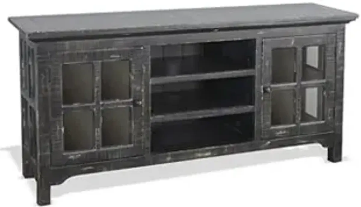 Sunny Designs Marina Black Sand TV Stand Console