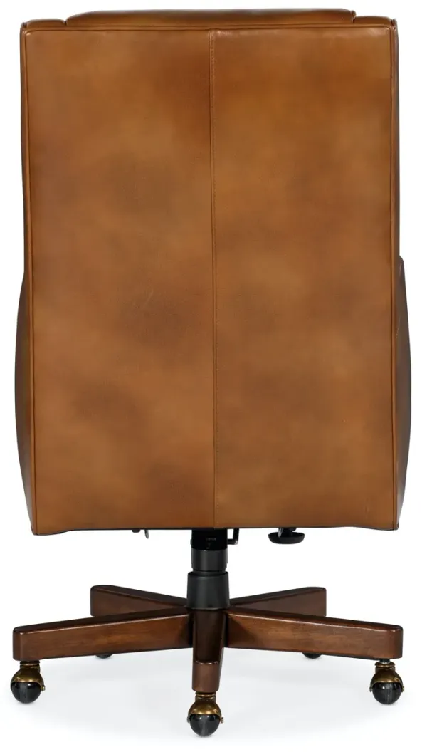 Hooker Furniture Voyage Cedar Wright Executive Swivel Tilt Leather Office Chair