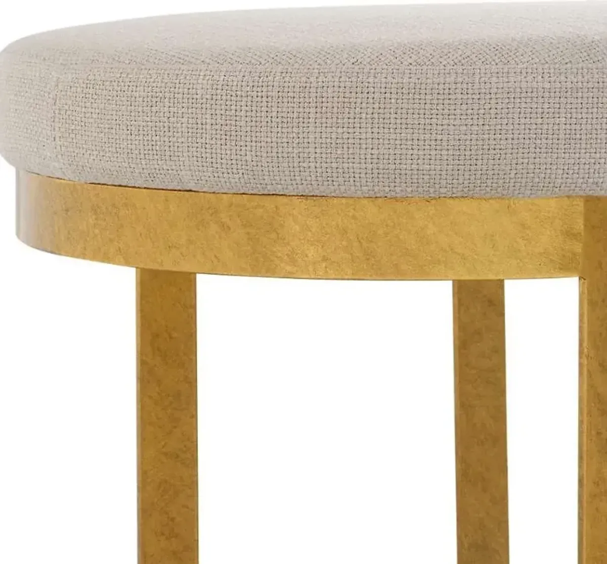 Uttermost Infinity Gold/White Accent Stool