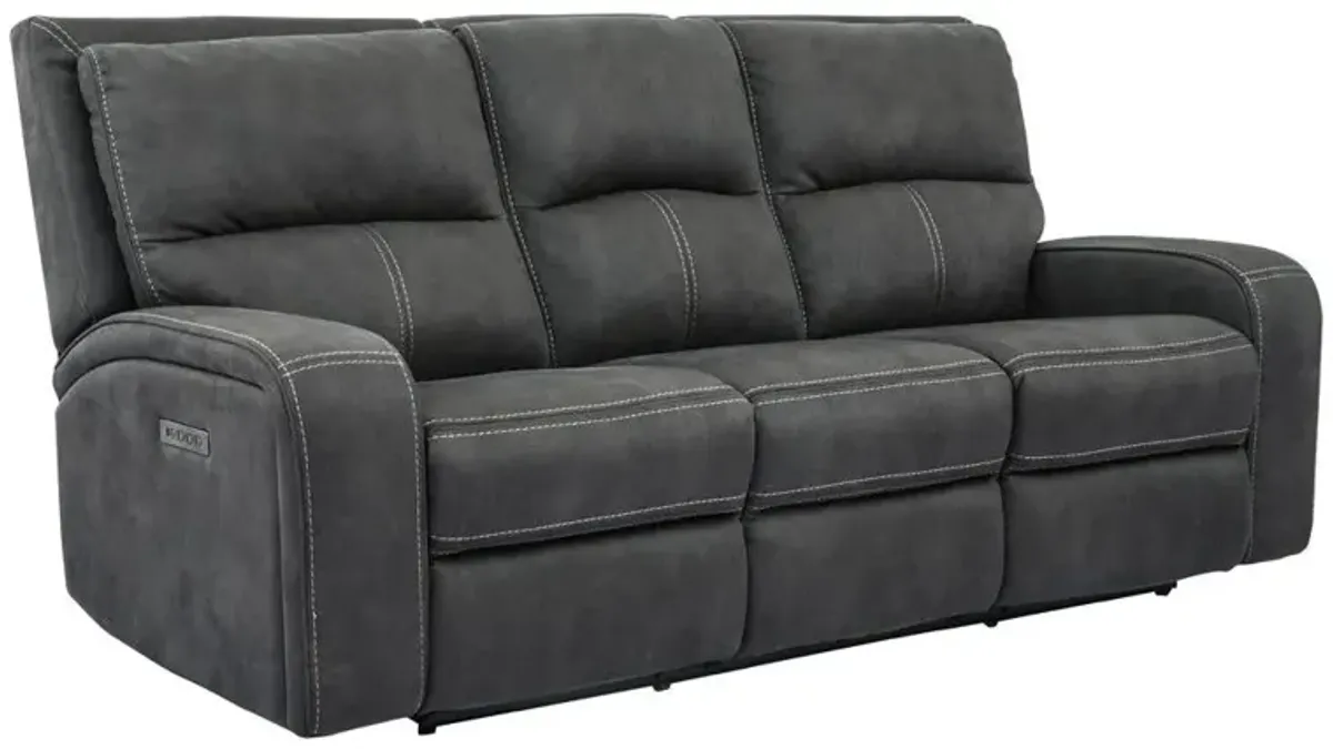 Parker House Polaris Collection Power Reclining Sofa in Slate Color