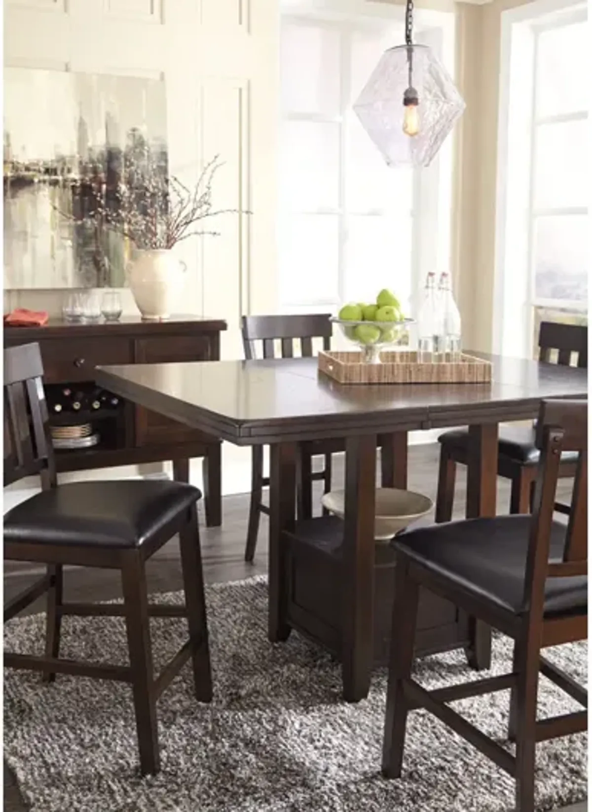 Ashley Haddigan Dark Brown Counter-Height Dining Room Table