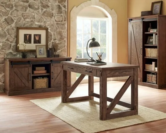 AVONDALE WEATHERED OAK WRITING TABLE