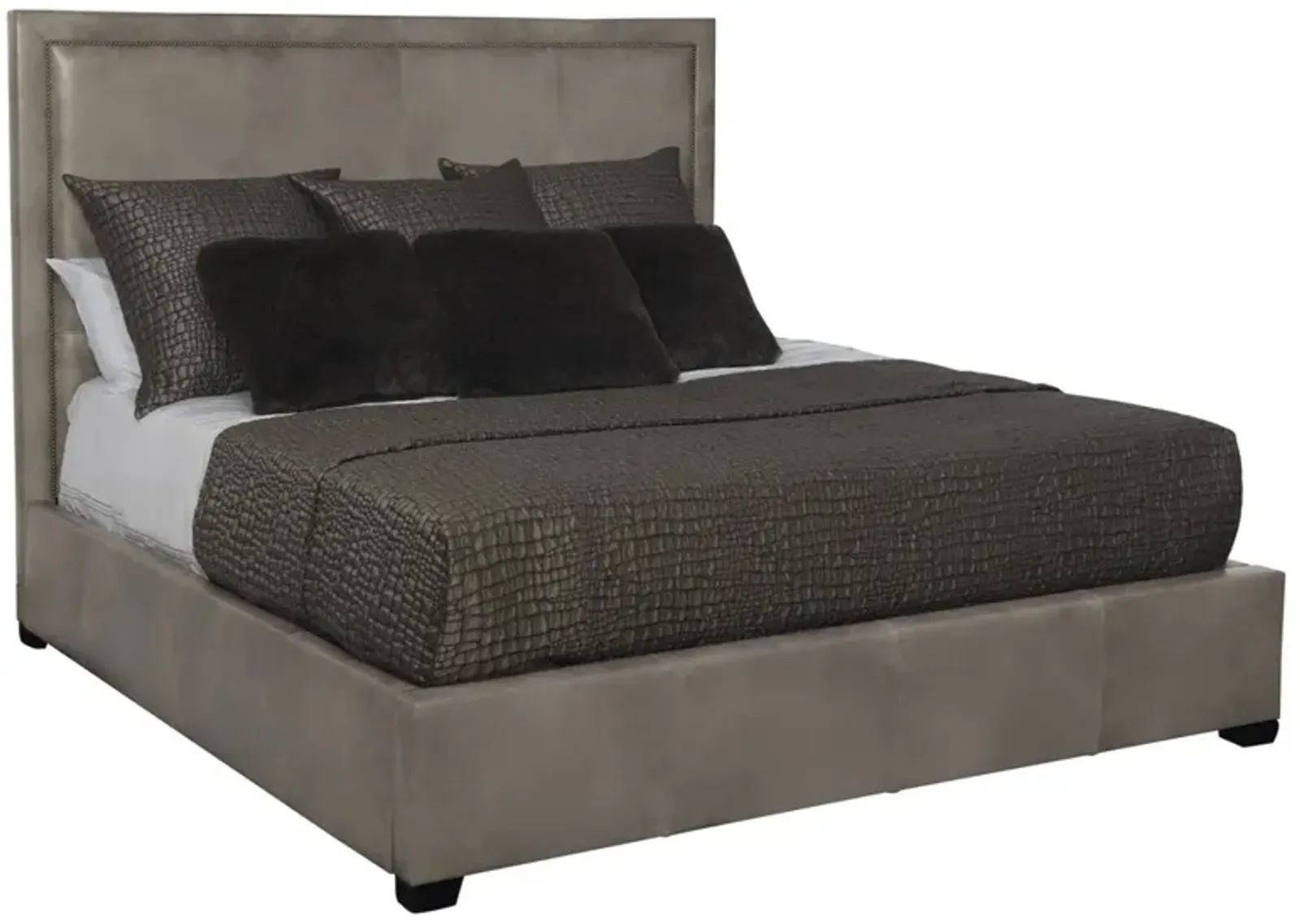 Bernhardt Morgan Leather Panel Queen Bed