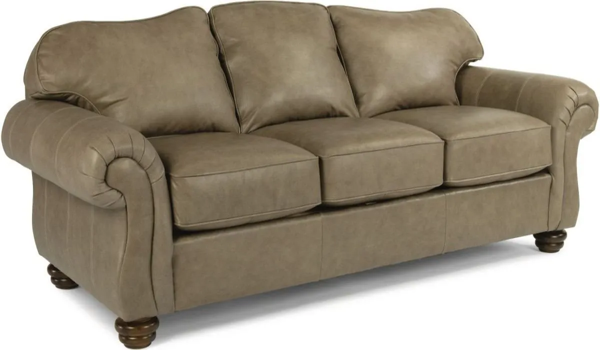 BEXLEY BROWN LEATHER SOFA