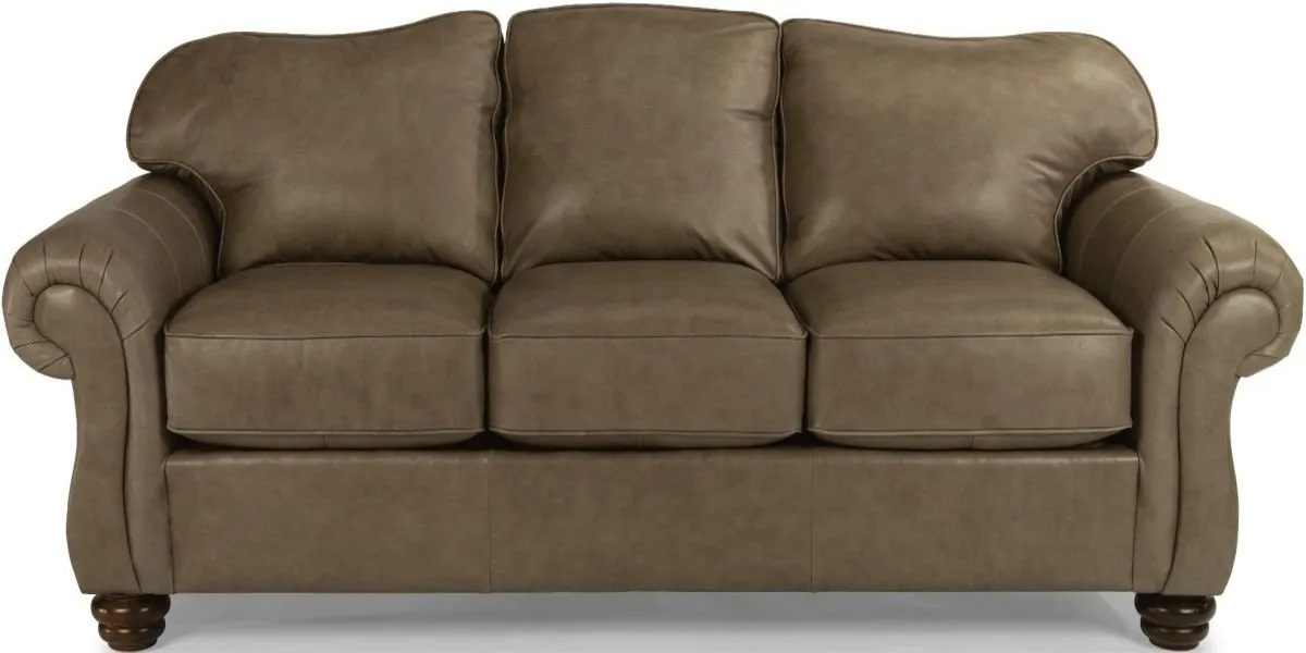 BEXLEY BROWN LEATHER SOFA