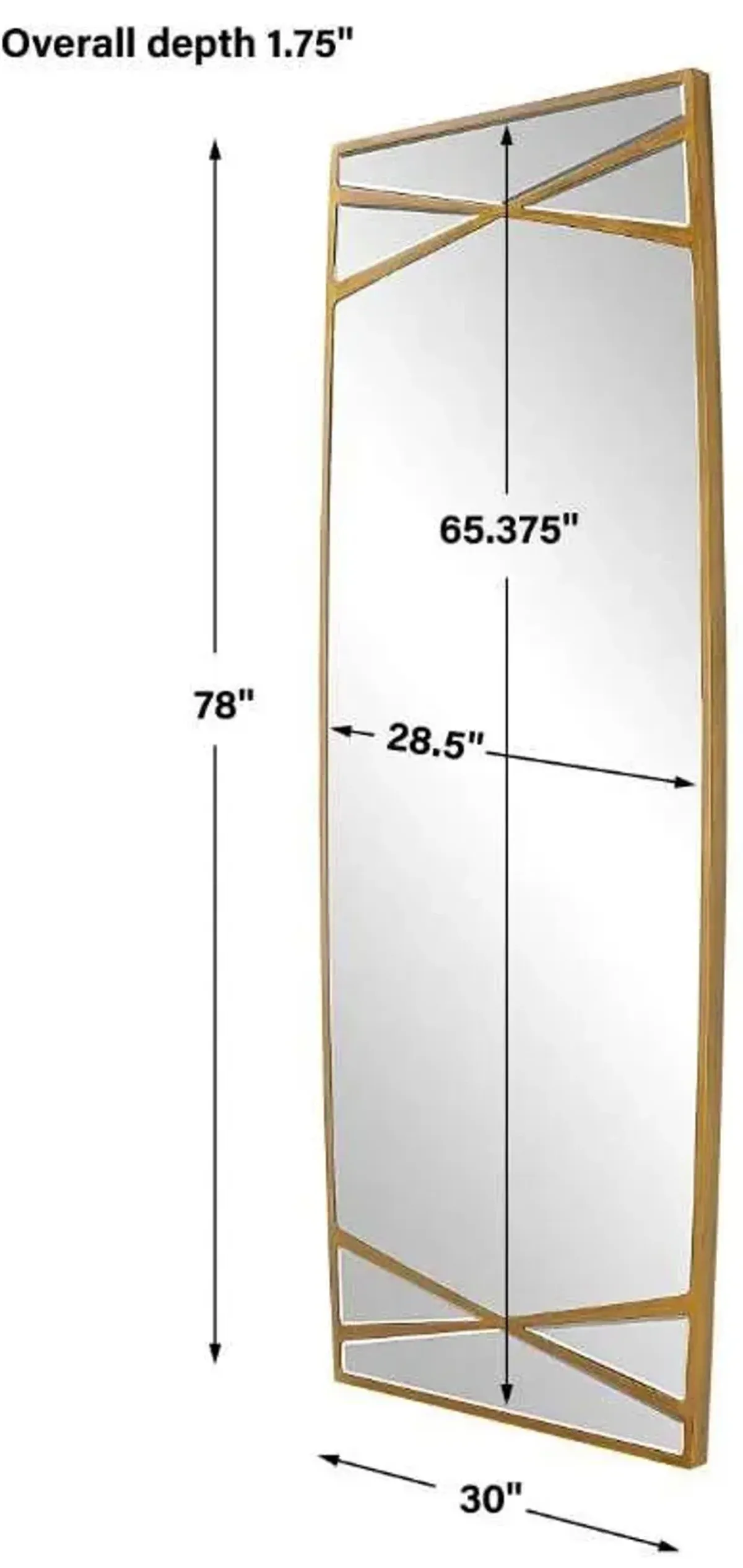 Uttermost Gentry Antique Gold Oversized Gold Floor Mirror