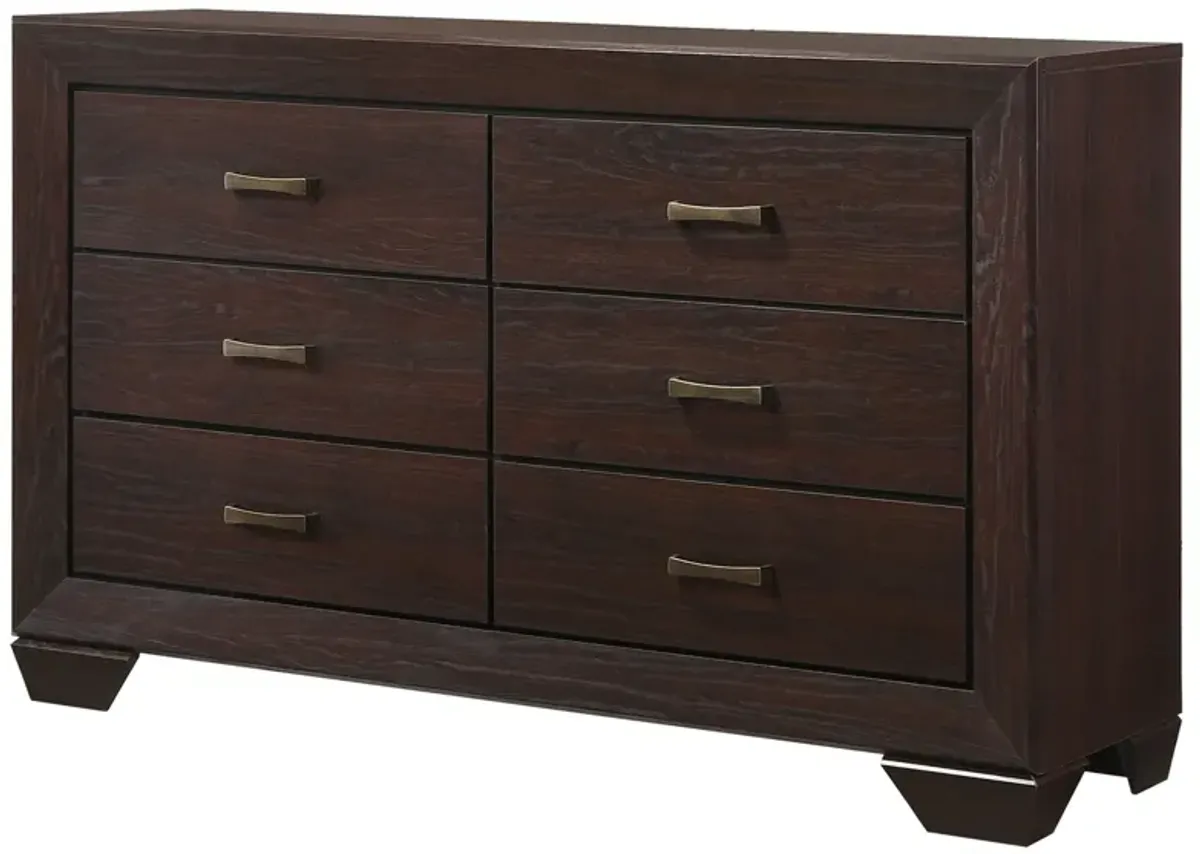 Coaster Kauffman 6-Drawer Dresser Dark Cocoa