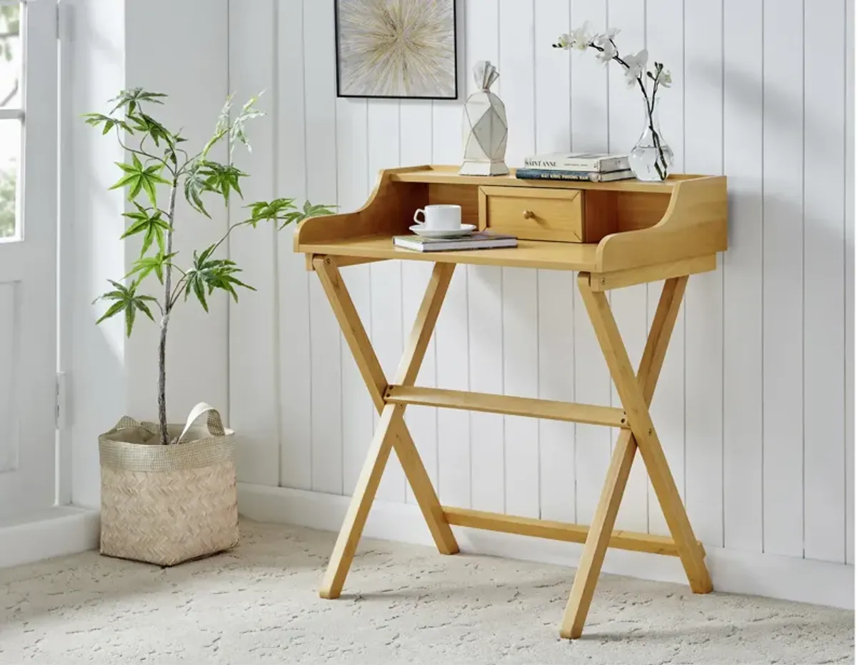 Linon Coy Natural Folding Desk