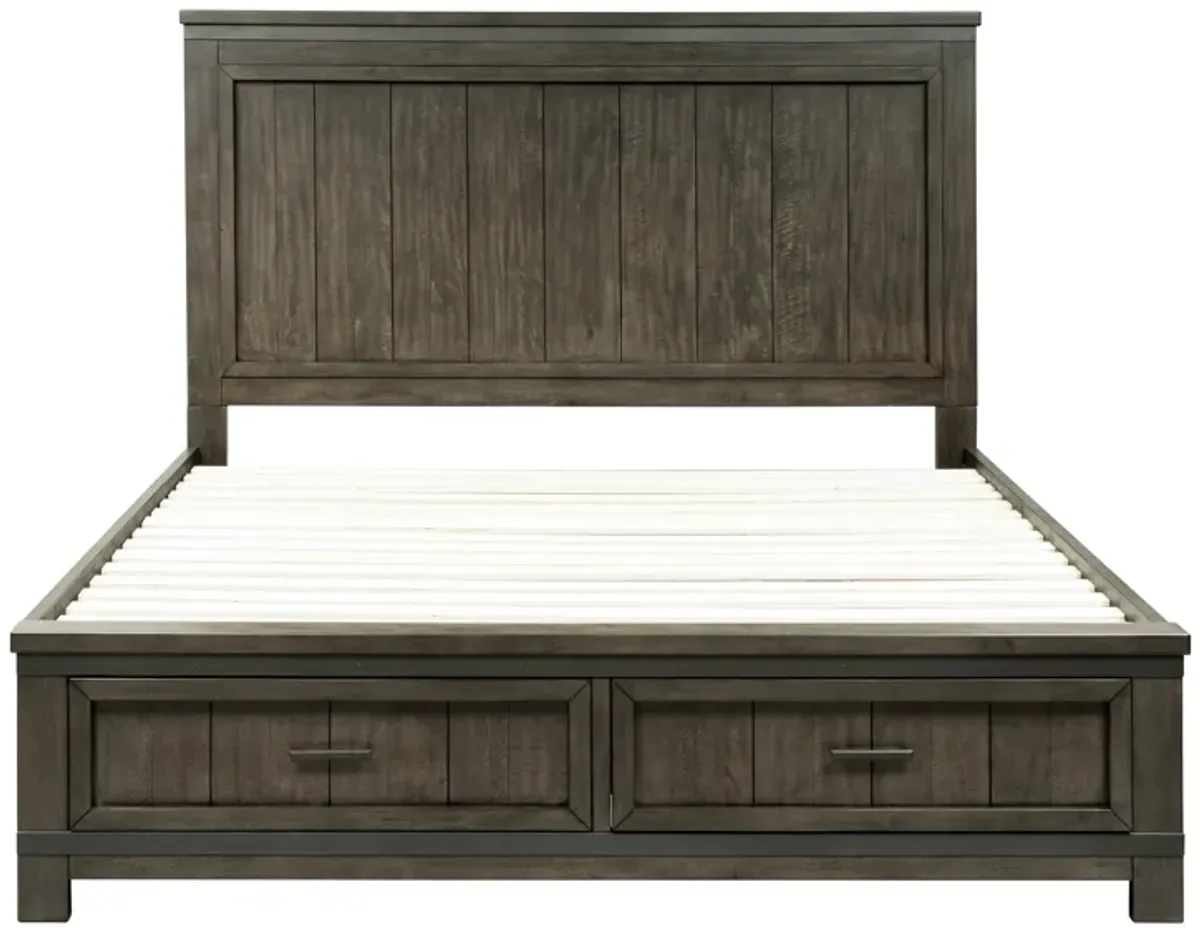 Liberty Furniture Complete King Bedroom Set Two-Sided Storage Bed, Dresser, Mirror & Nightstand Thornwood Hills