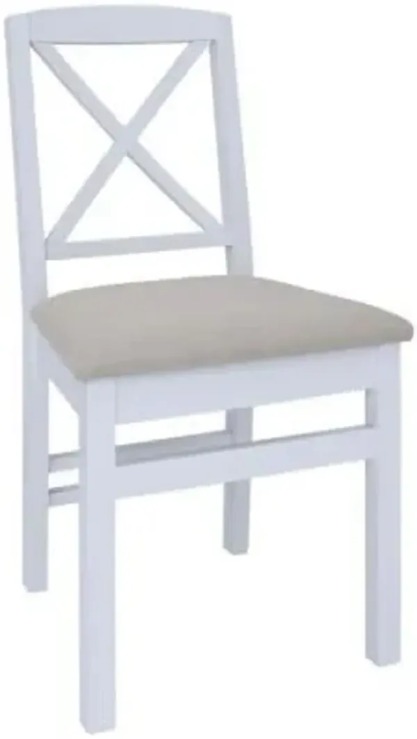 Linon Triena X-Back Dining Chair White