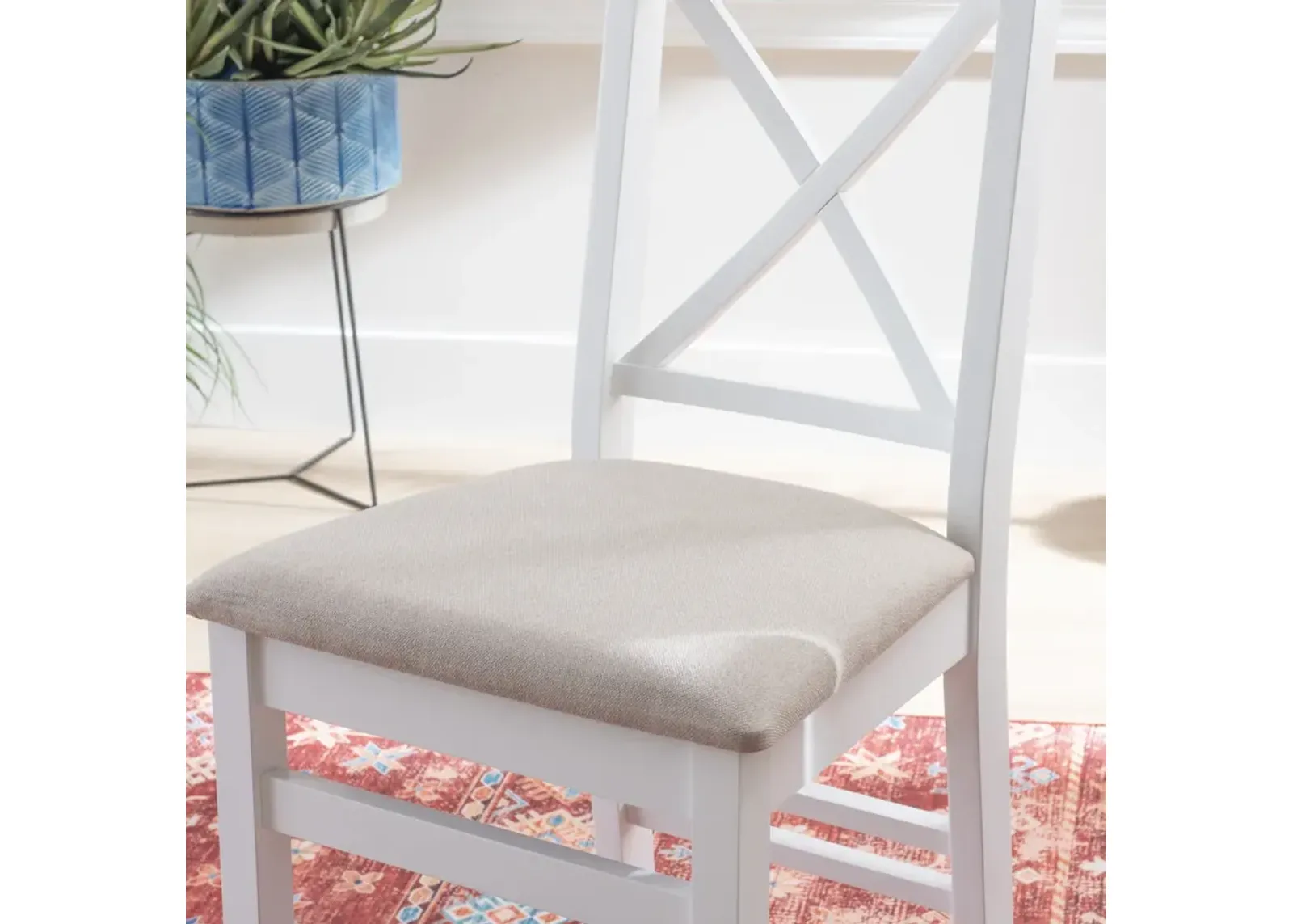 Linon Triena X-Back Dining Chair White