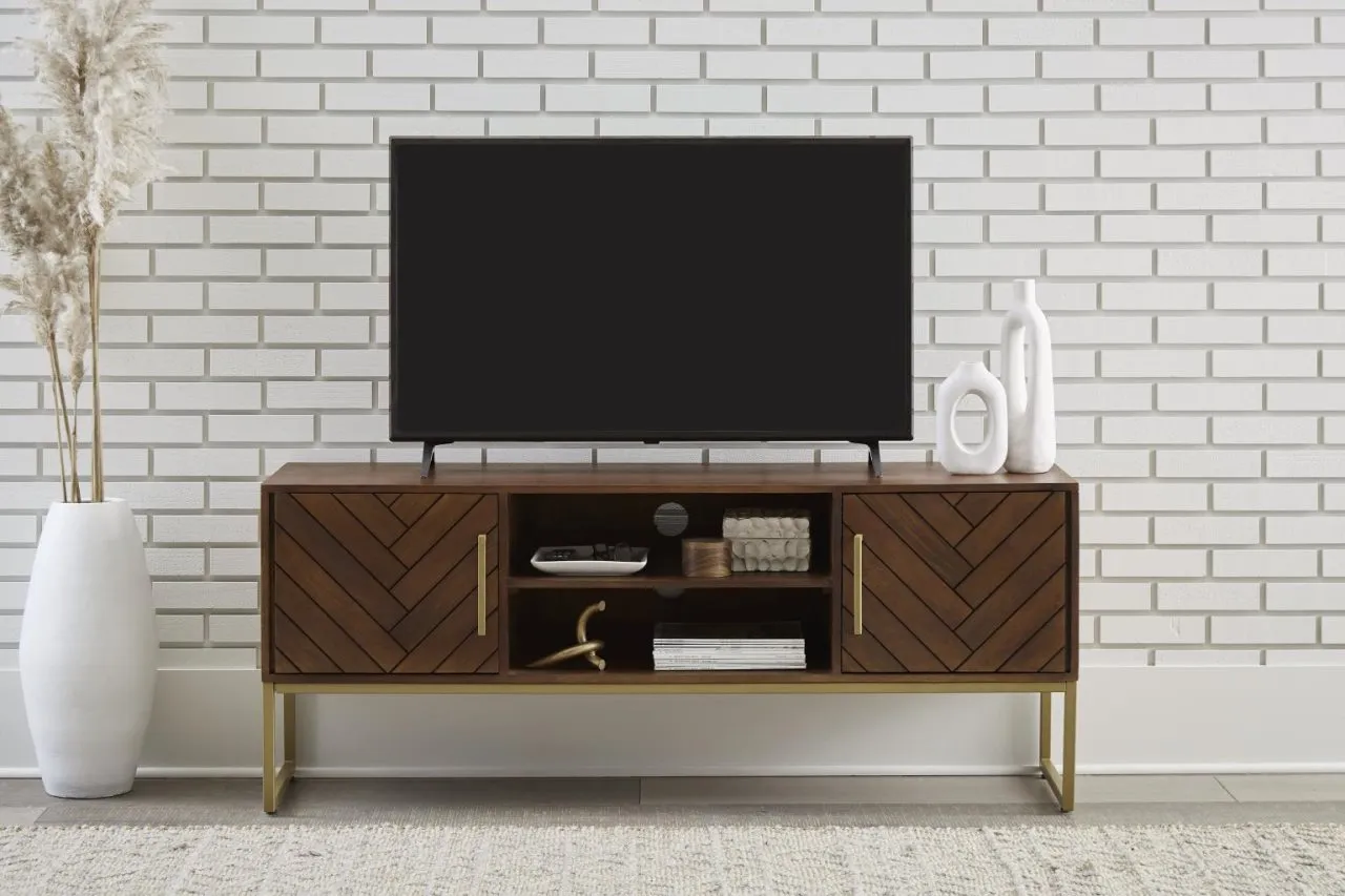 SAN MARINO TWO DOOR SOLID WOOD TV STAND