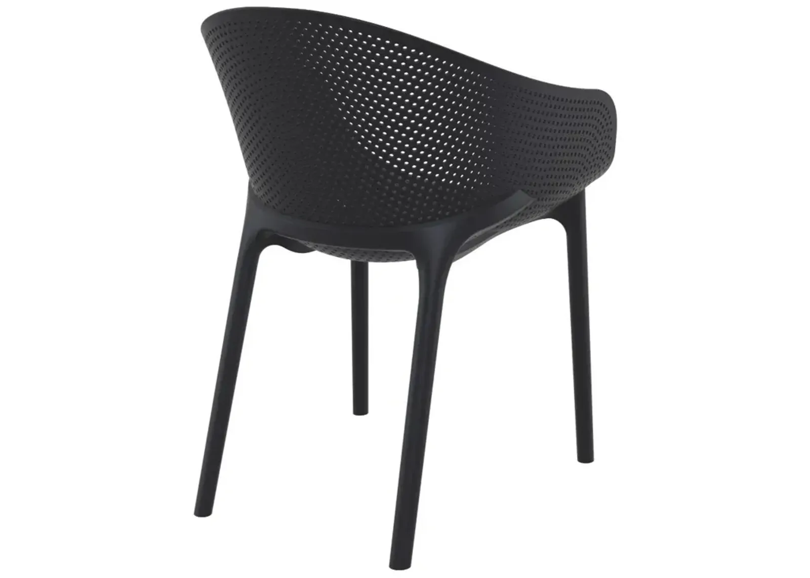 Compamia Sky Pro Stacking Dining Chair Black