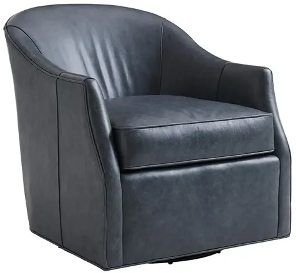 Ariana by Lexington Escala Leather Swivel Barrel Armchair