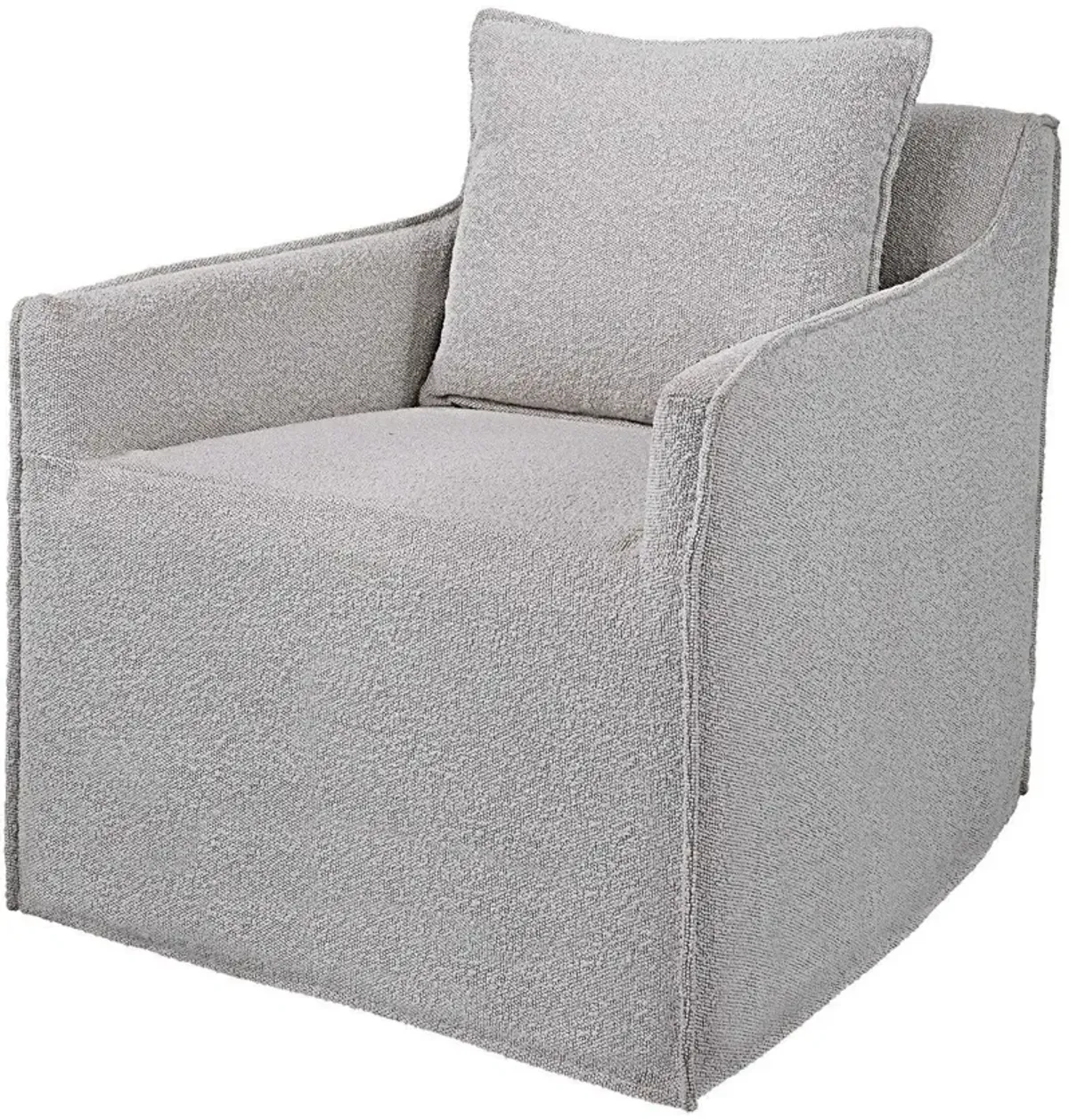 Uttermost Welland Ivory/Warm Gray Swivel Chair