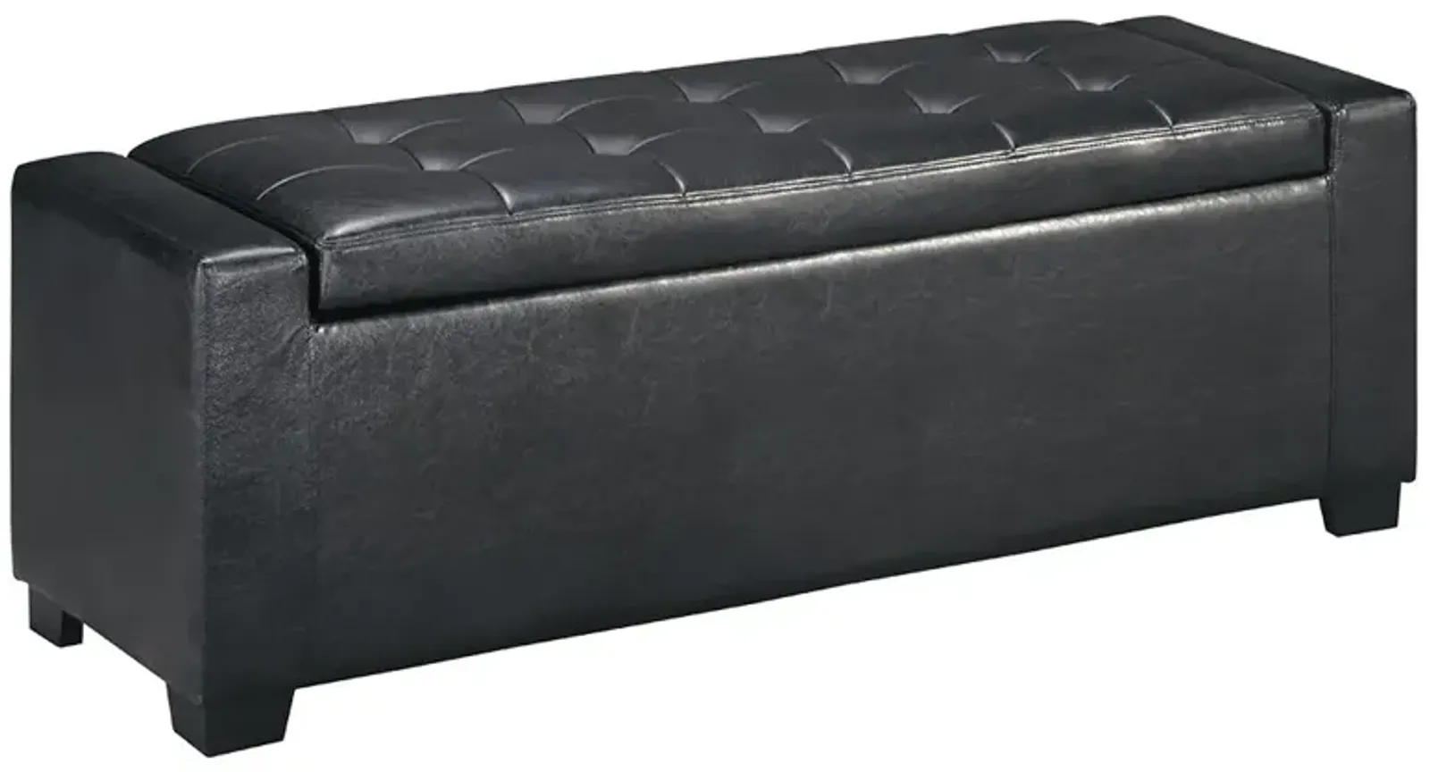 Ashley Benches Black Upholstered Storage Bench