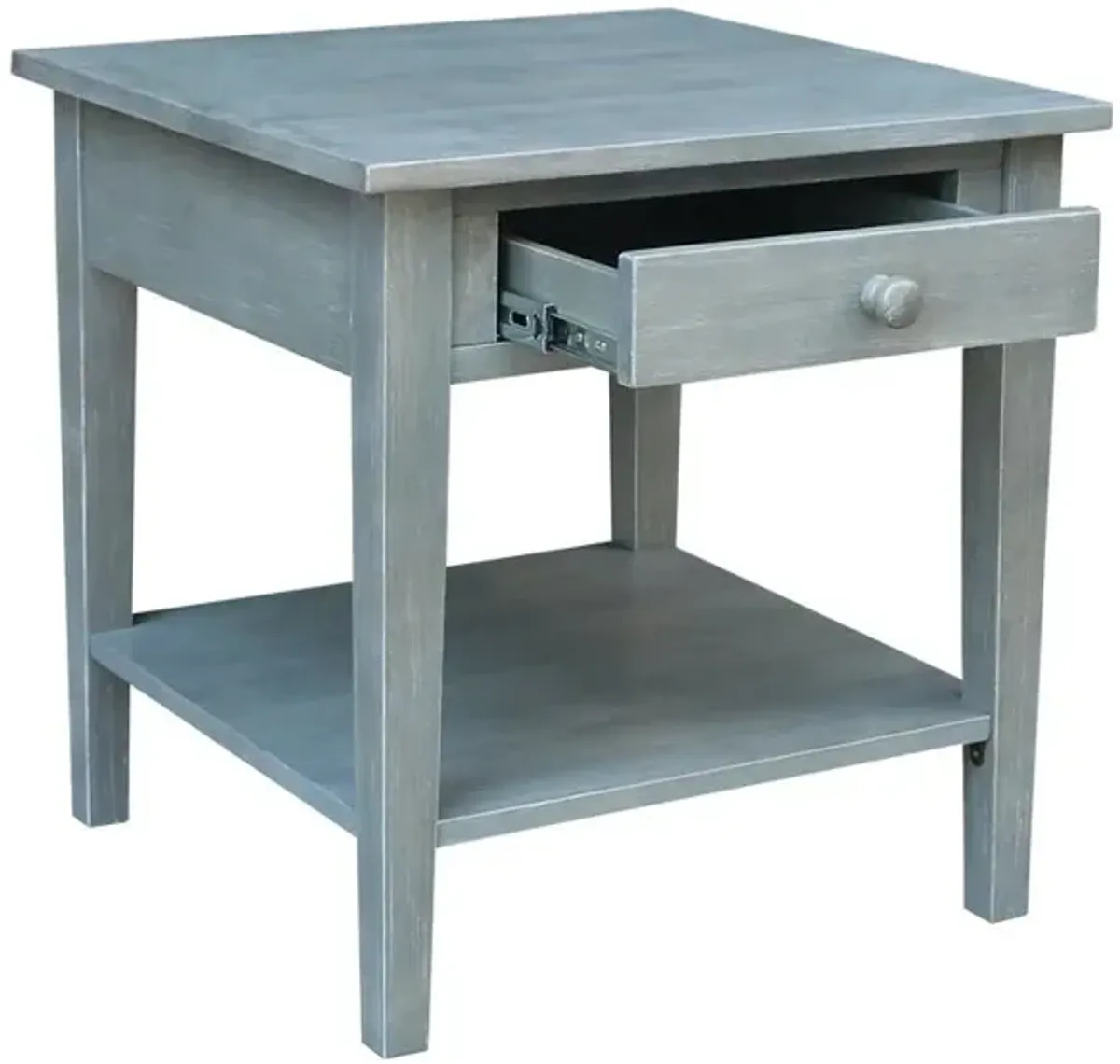 John Thomas Destinations Spencer End Table in Heather Gray