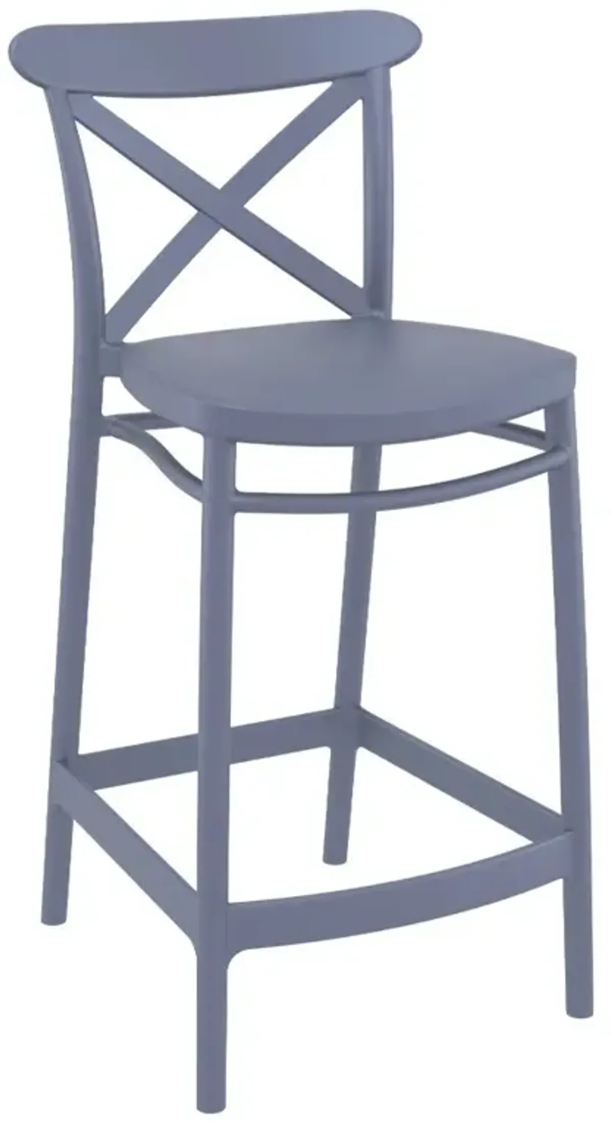 Compamia Cross Counter Stool Dark Gray