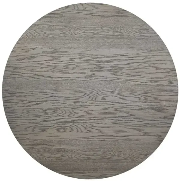 Steve Silver Molly 48-Inch Round Dining Table In Washed Gray Oak Finish