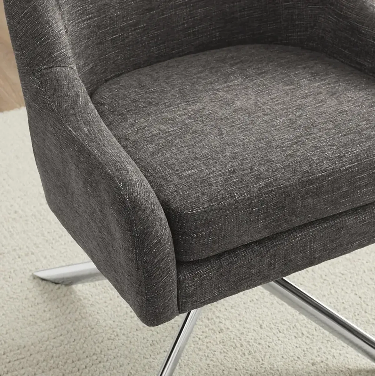 Linon Lachlan Granite Swivel Accent Chair