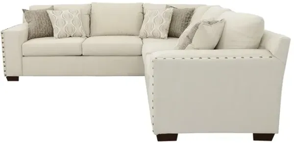 Coaster Aria Upholstered Track Arm Sectional Sofa Oatmeal