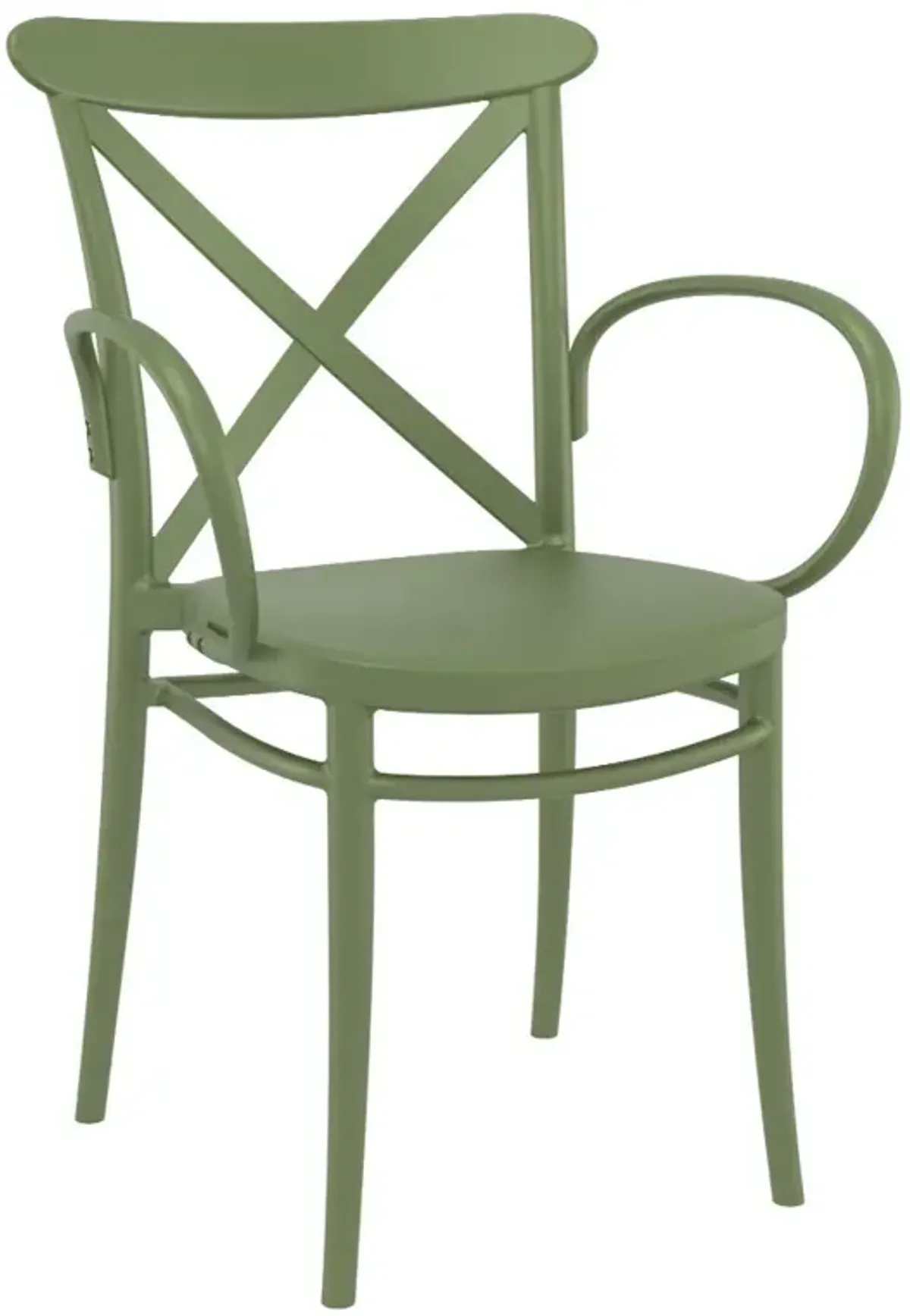 Compamia Cross XL Patio Dining Set with 4 Chairs Olive Green